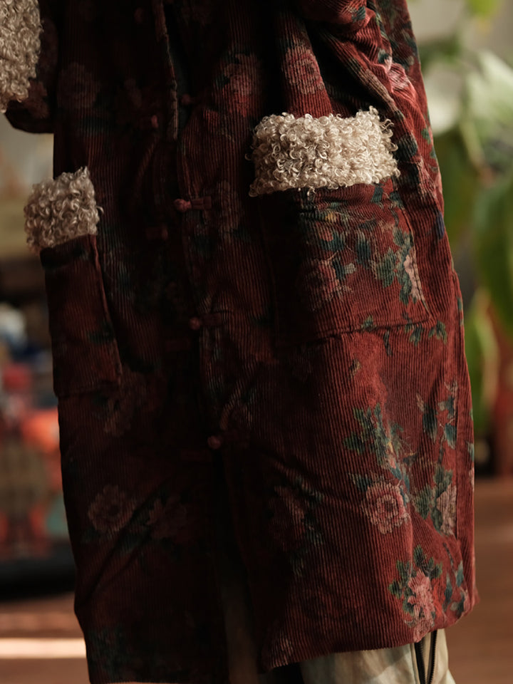 Floral Fleece Coat
