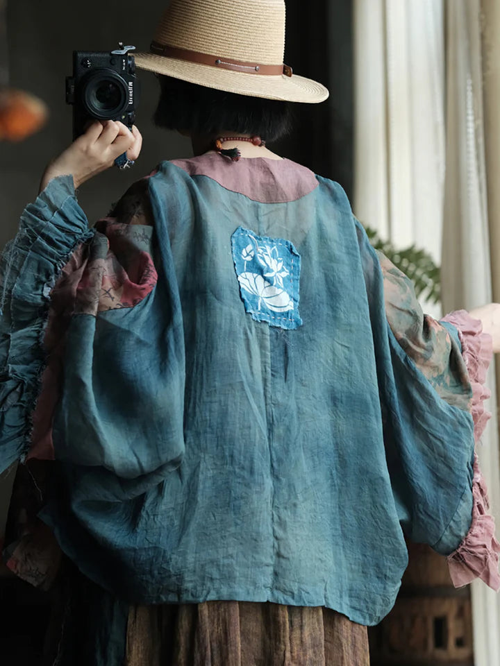 Blusa Boho Patchwork de Ramio | Estilo Vintage Natural