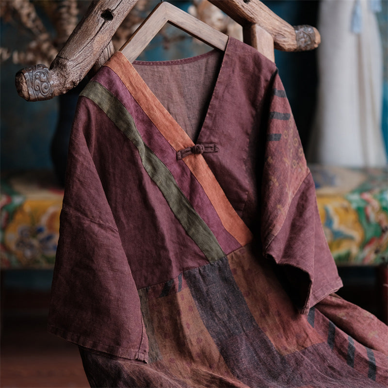 Robe tunique en lin ramie vintage Harmony