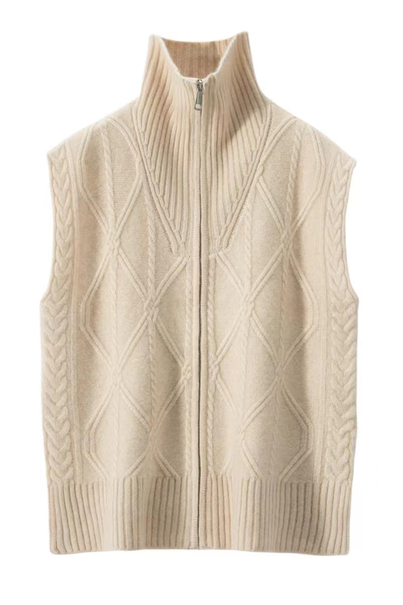 Gilet en tricot de laine et cachemire