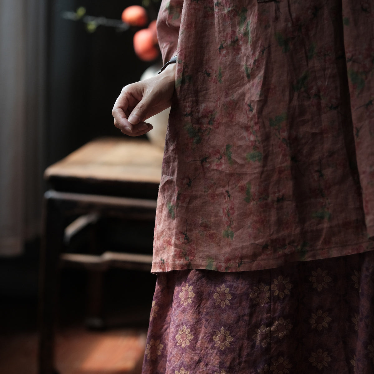 Faded Orchard Ramie Blouse