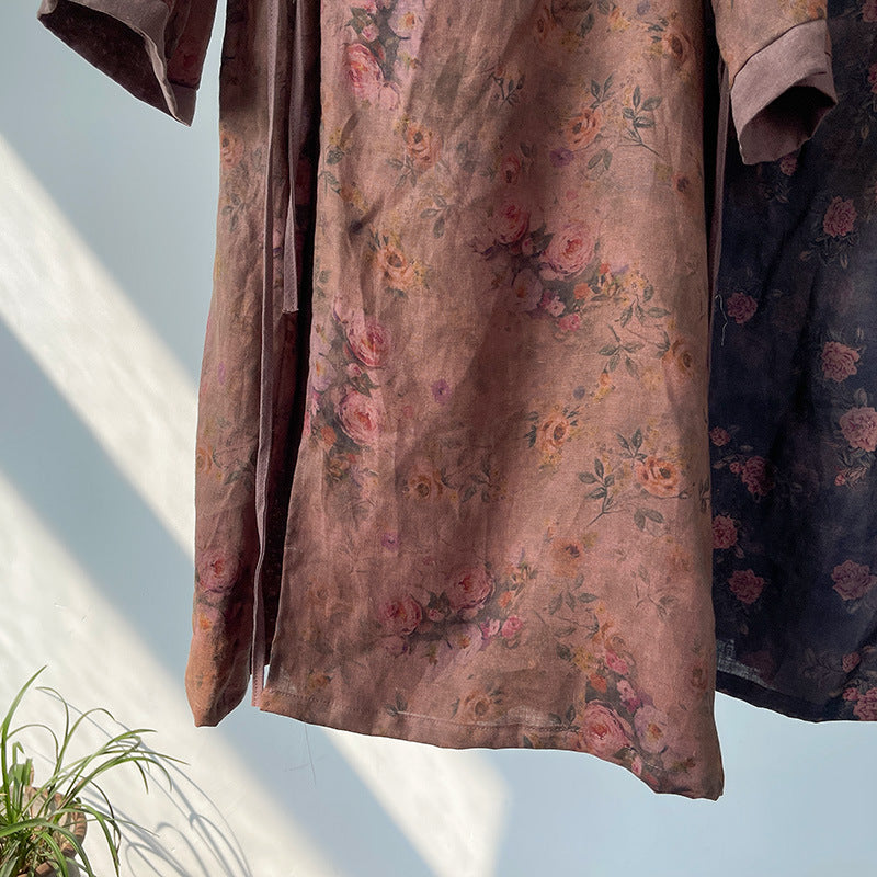 Robe kimono bohème fleurie