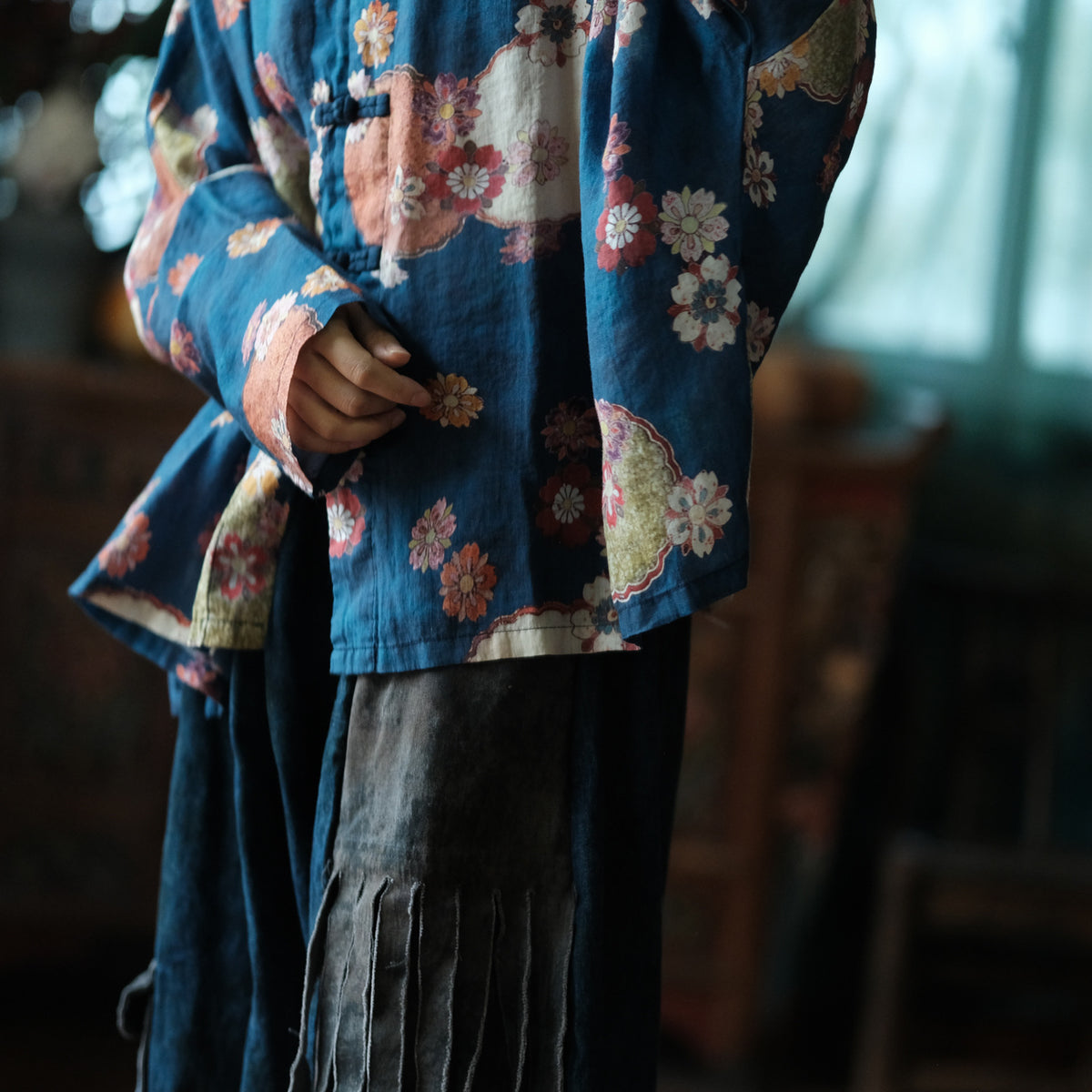 Stone Bloom Ramie Blouse