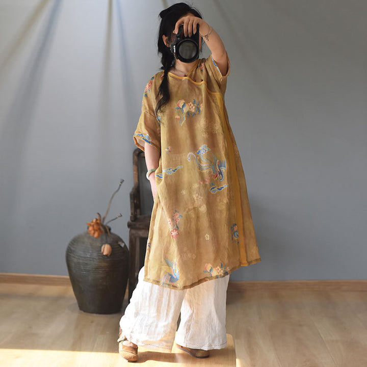 Aurelia Vintage Ramie Tunic Dress