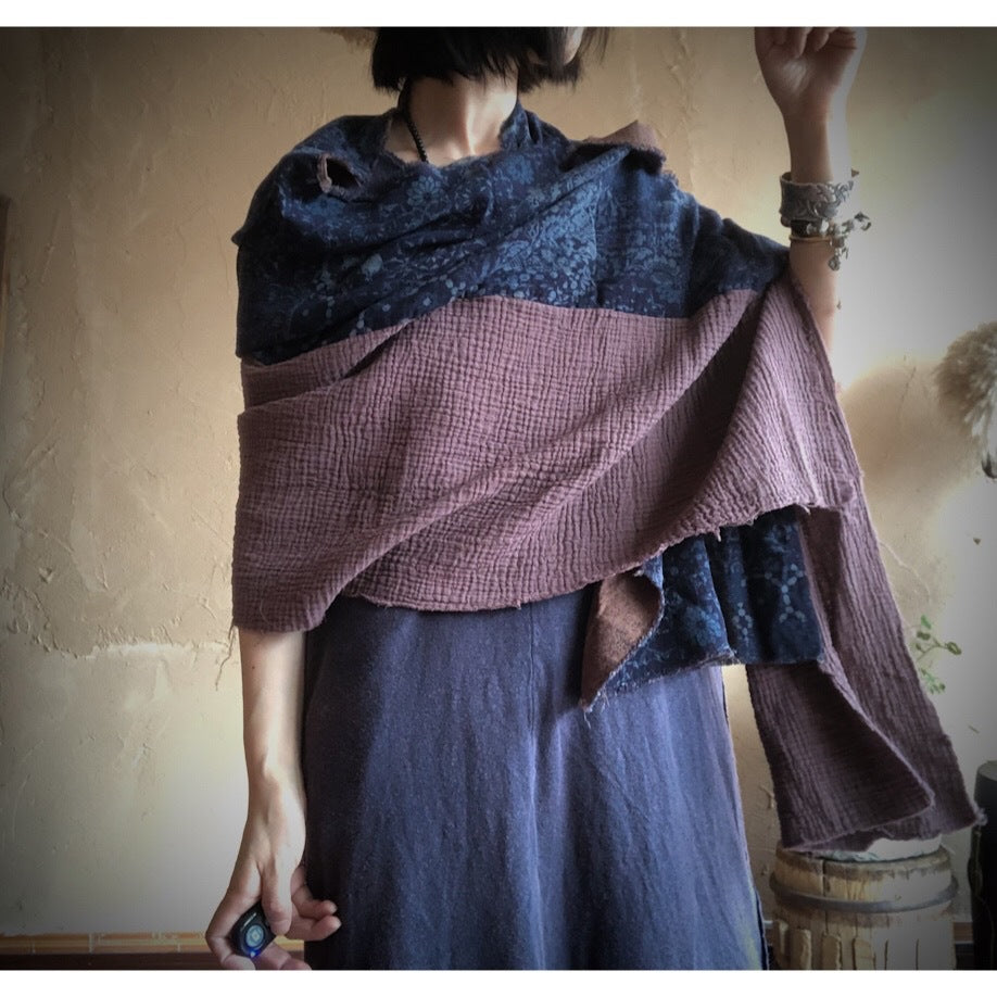 Nomad Mosaic Linen-Cotton Scarf