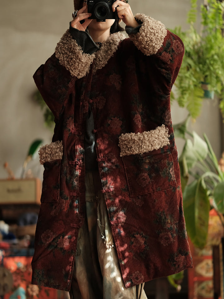 Floral Fleece Coat
