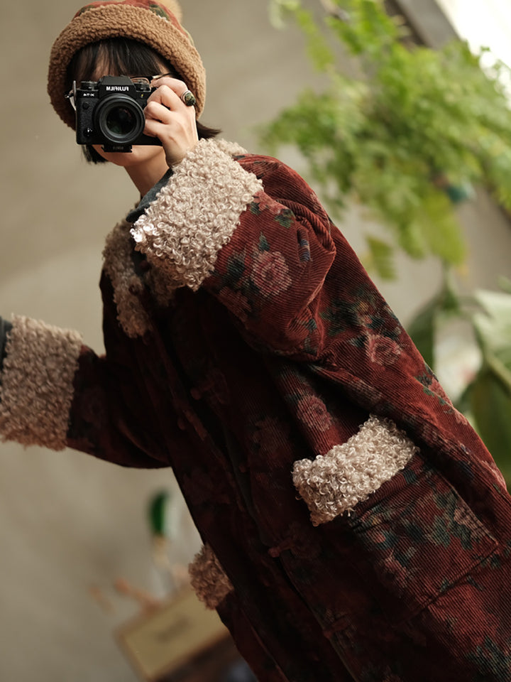Floral Fleece Coat