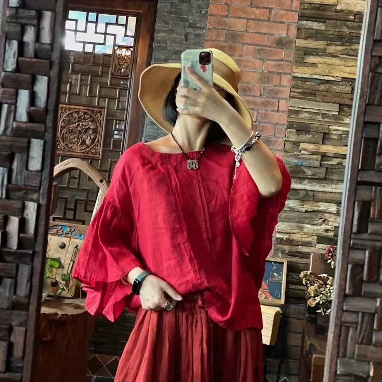 Chemisier vintage rubis