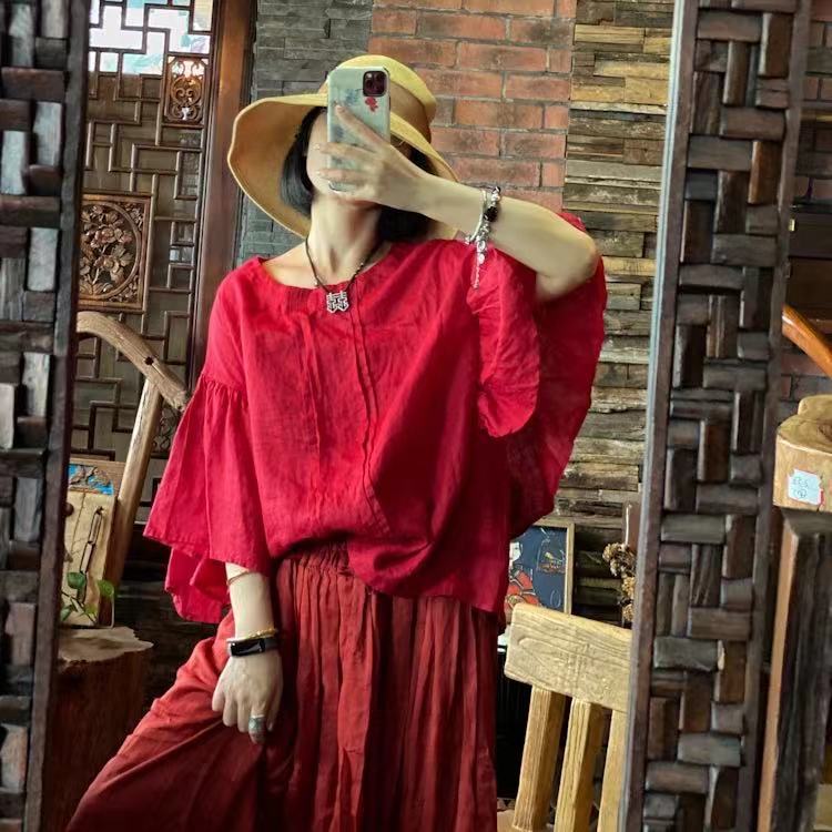 Chemisier vintage rubis