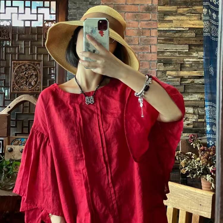 Chemisier vintage rubis