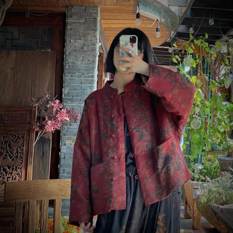 Veste en lin vintage Bloom