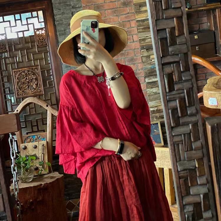 Chemisier vintage rubis