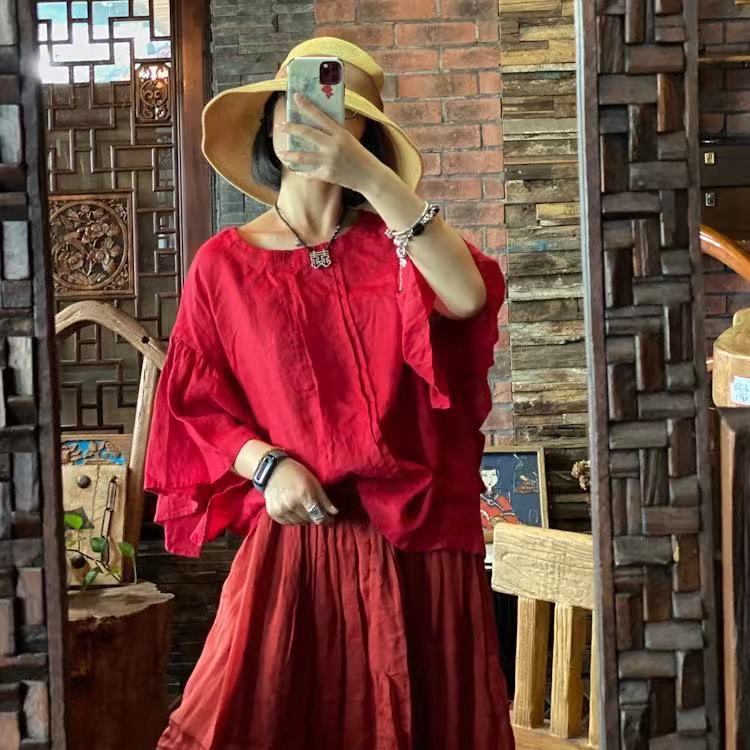 Chemisier vintage rubis