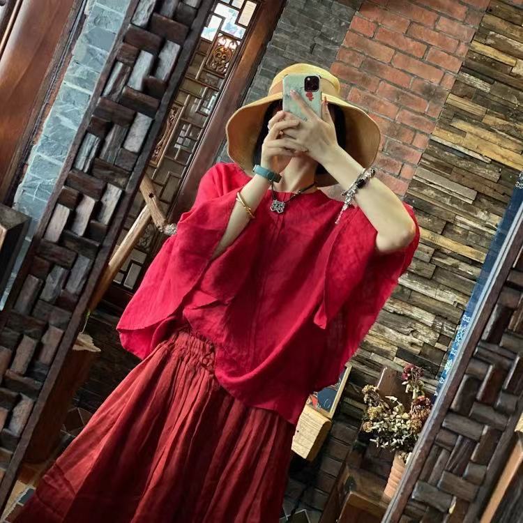 Chemisier vintage rubis