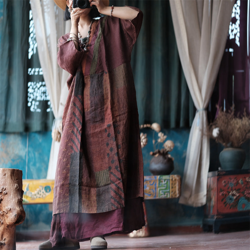 Robe tunique en lin ramie vintage Harmony