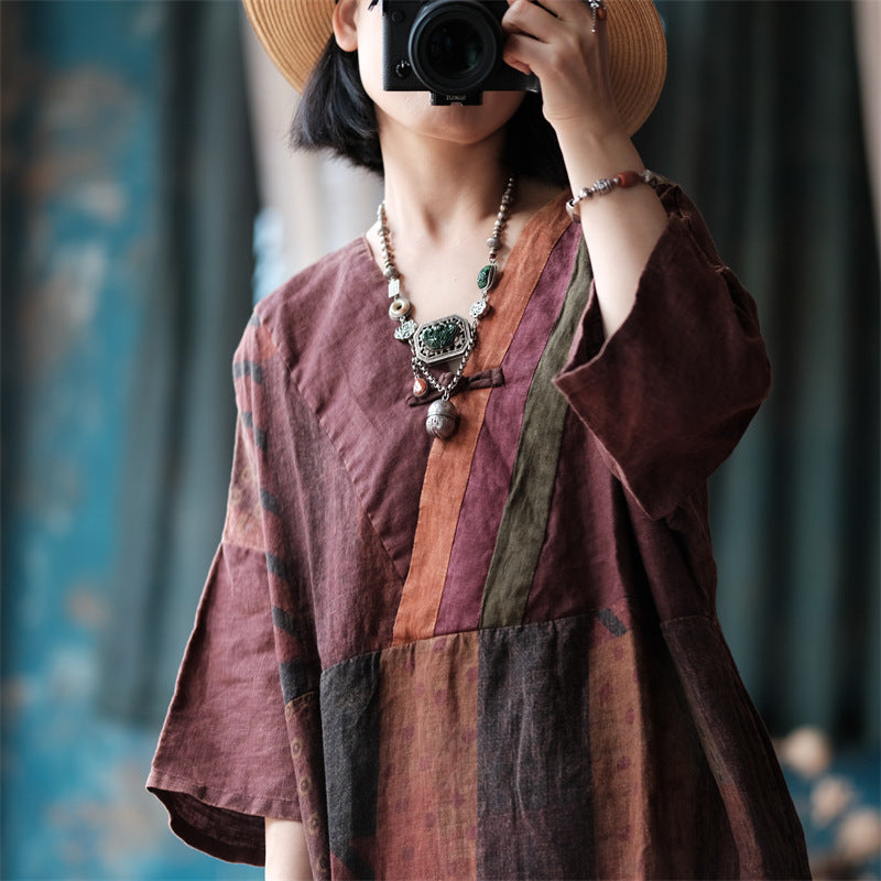 Robe tunique en lin ramie vintage Harmony