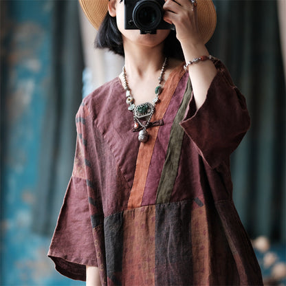 Robe tunique en lin ramie vintage Harmony