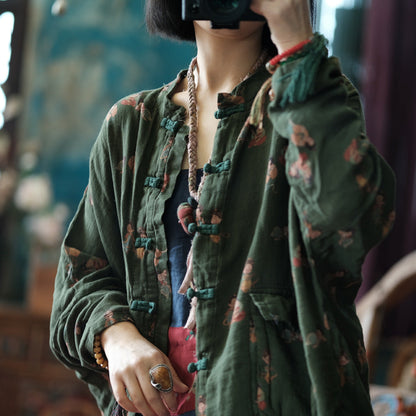 Veste en lin vintage Tiny Figures