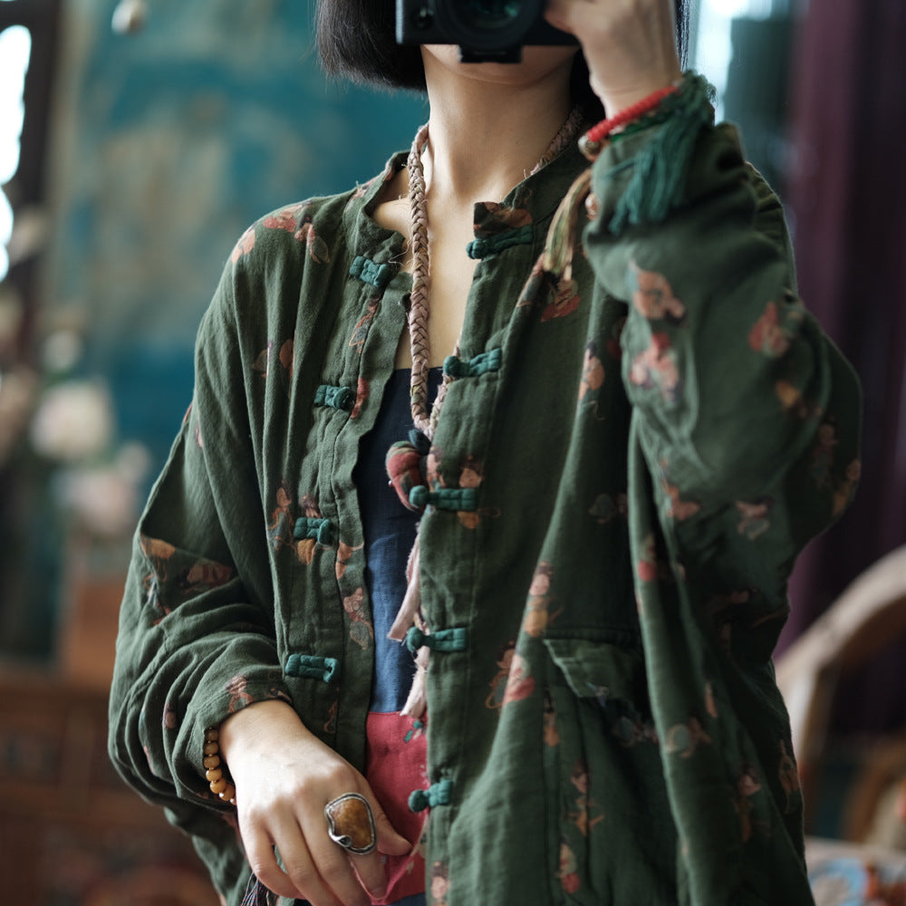 Veste en lin vintage Tiny Figures