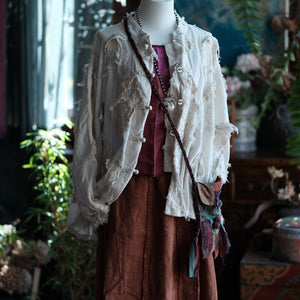 Veste patchwork écrue vintage