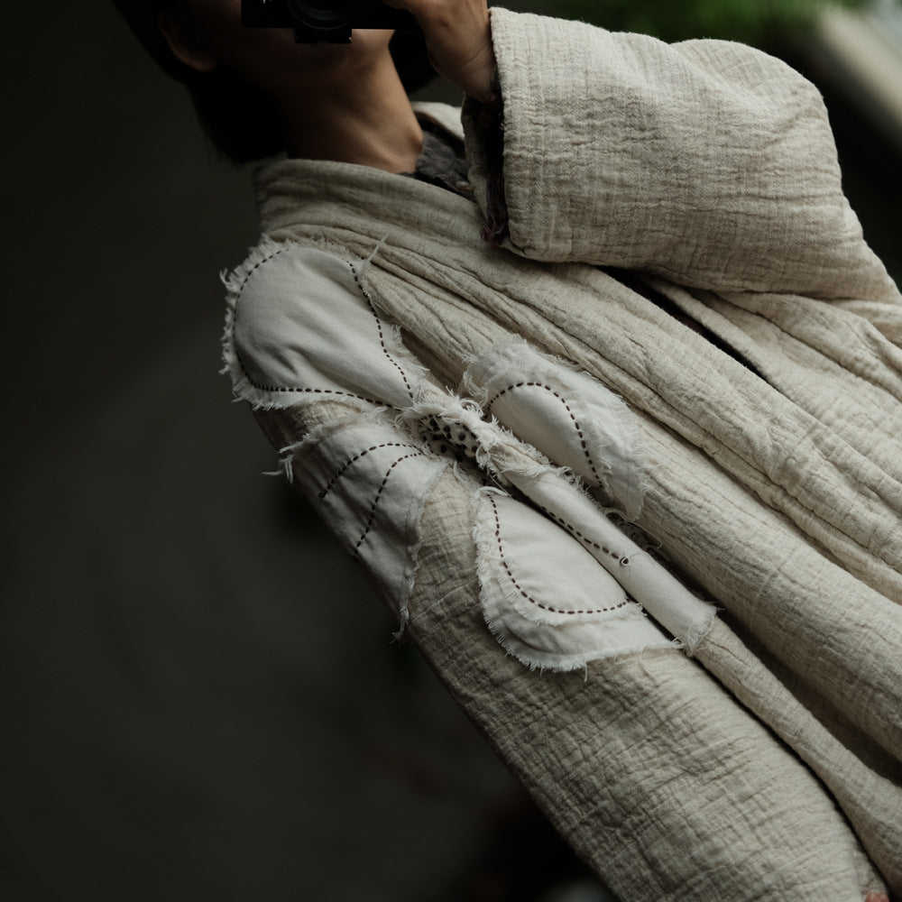 Patchwork Flower Linen-Cotton Jacket