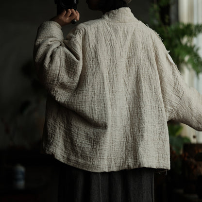 Patchwork Flower Linen-Cotton Jacket