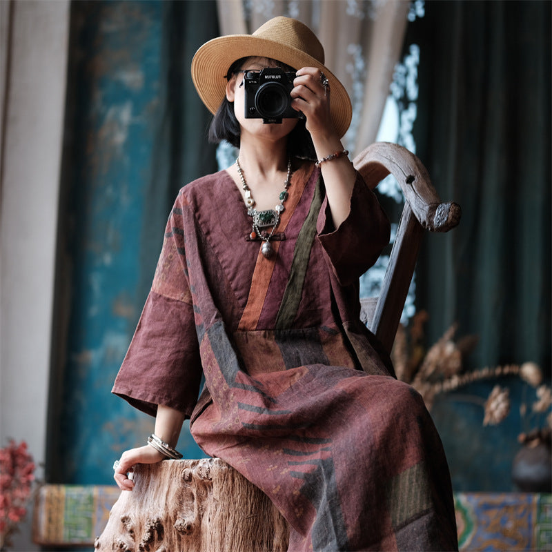 Robe tunique en lin ramie vintage Harmony