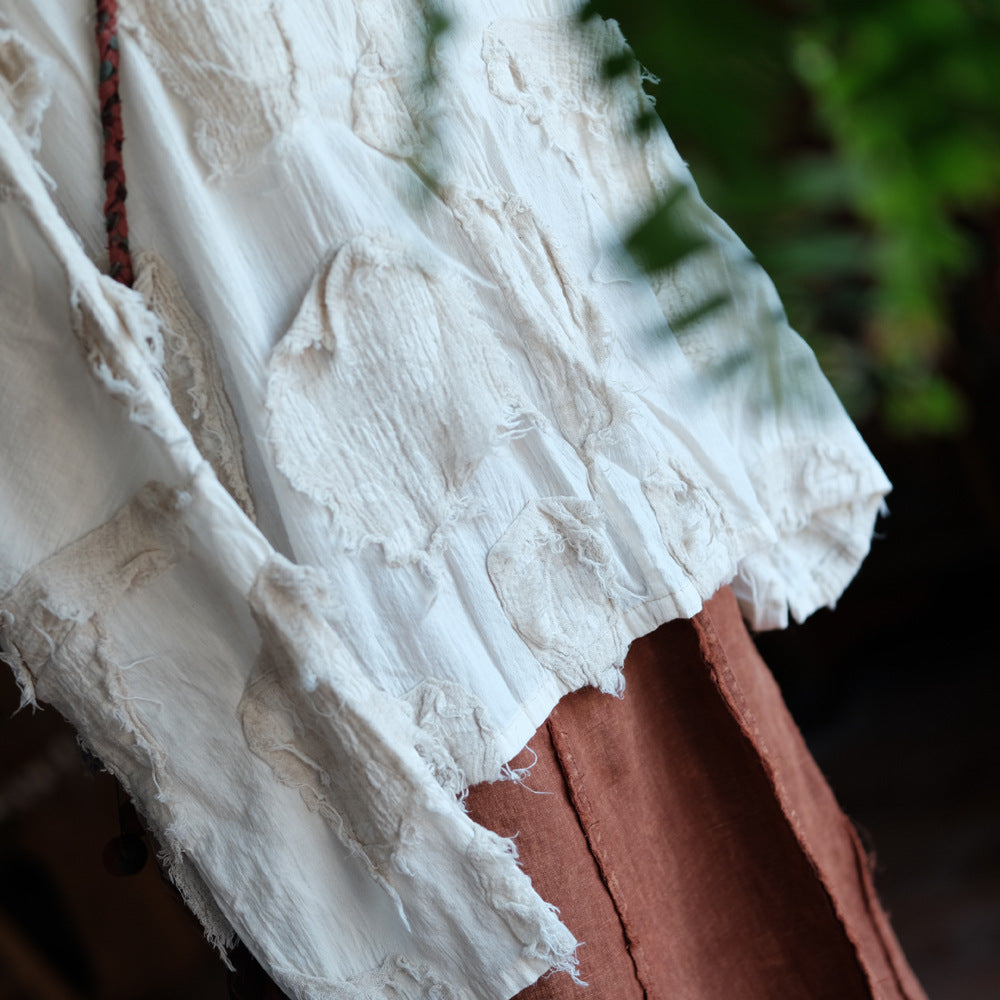 Veste patchwork écrue vintage