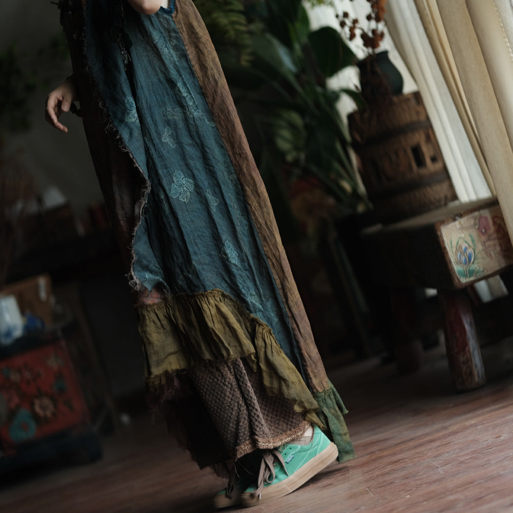 Vestido Boho Patchwork de Ramio | Vestido Lino Mujer