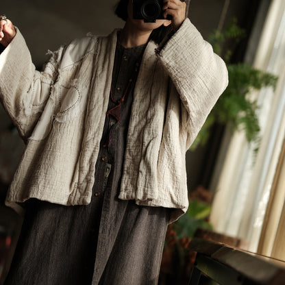 Patchwork Flower Linen-Cotton Jacket