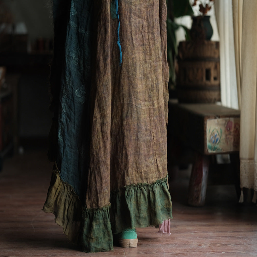 Vestido Boho Patchwork de Ramio | Vestido Lino Mujer