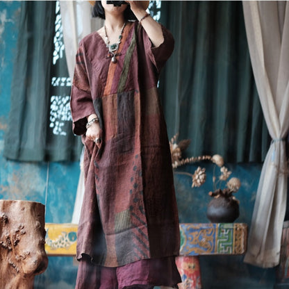 Robe tunique en lin ramie vintage Harmony
