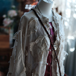 Veste patchwork écrue vintage