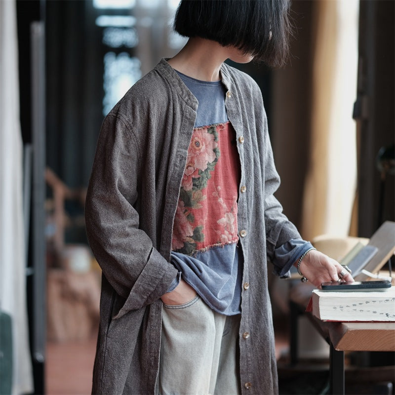 Manteau vintage Grace en coton et lin