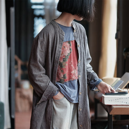 Manteau vintage Grace en coton et lin