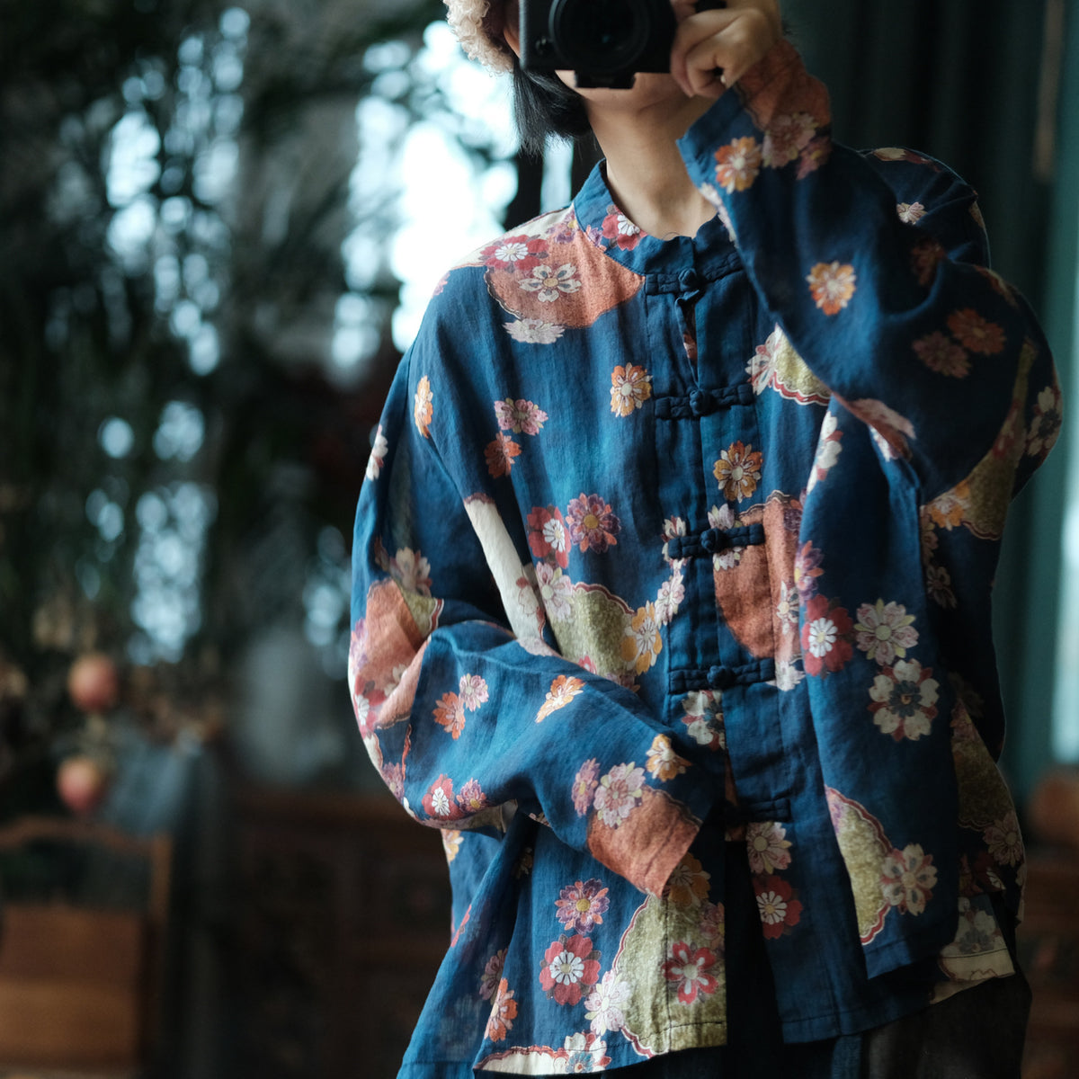 Stone Bloom Ramie Blouse