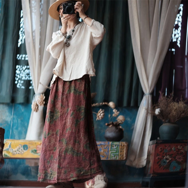 Jupe en lin Vintage Breeze