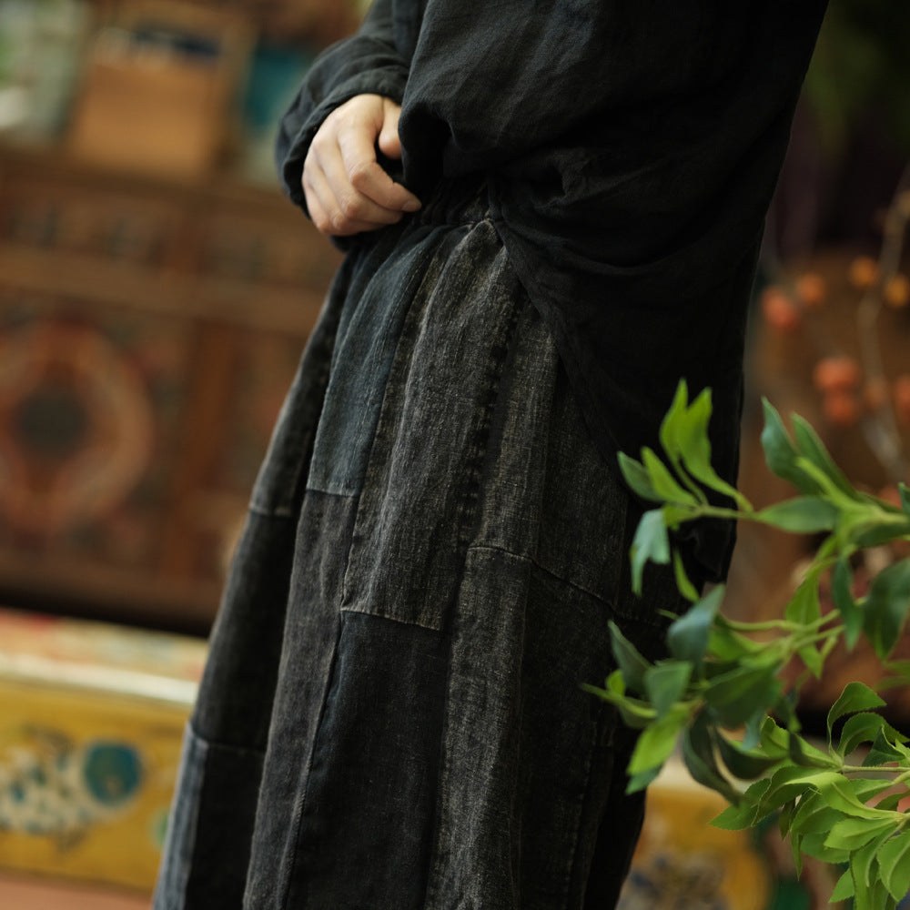 Pantalon de printemps patchwork vintage