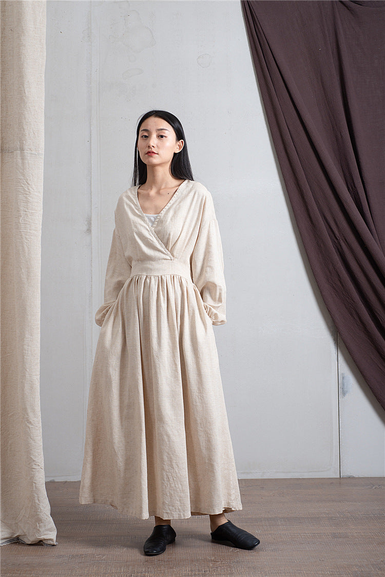 Robe midi en lin Zen