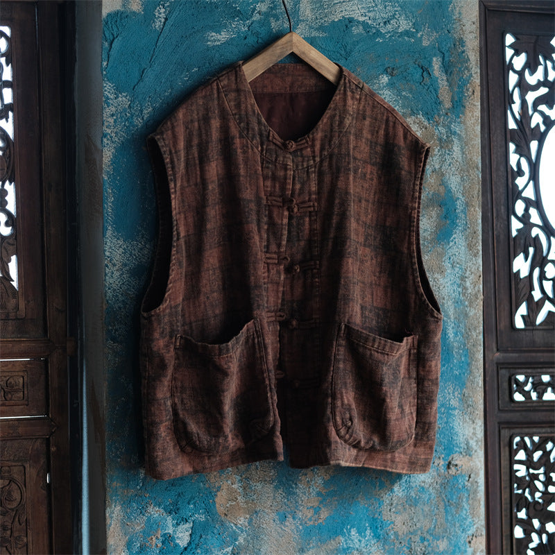 Gilet fleuri vintage