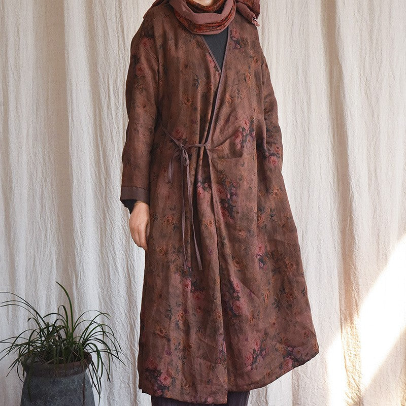 Robe kimono bohème fleurie