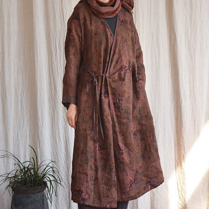 Robe kimono bohème fleurie