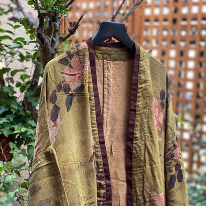 Veste midi fleurie vintage