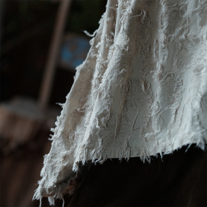 Chemisier patchwork écru