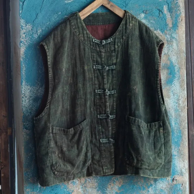 Gilet fleuri vintage