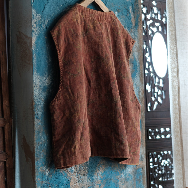 Gilet fleuri vintage