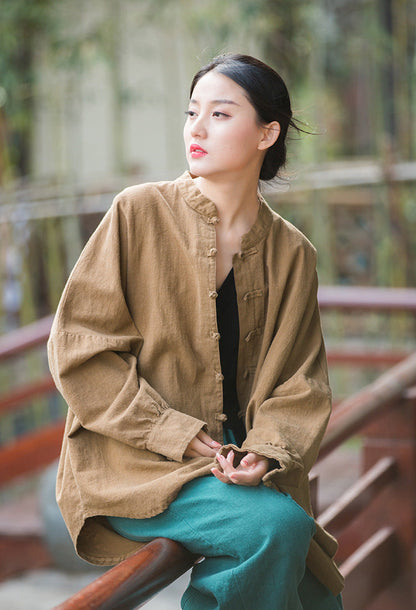 Veste en lin oversize Nature