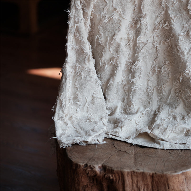 Chemisier patchwork écru