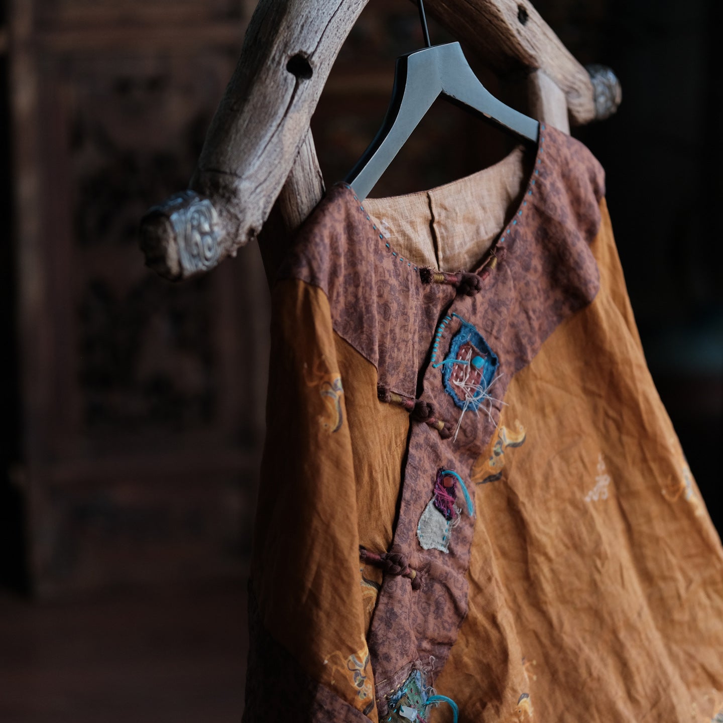 Vintage Mosaic Ramie Blouse
