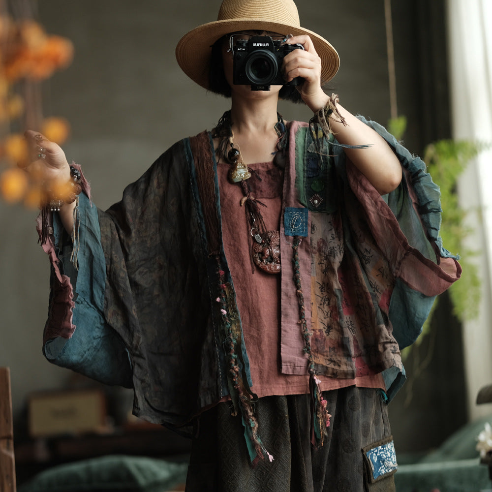Boho Patchwork Ramie Jacket